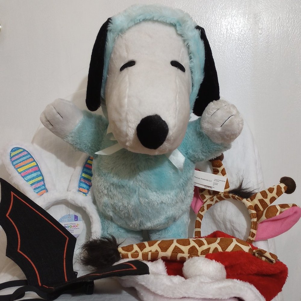 18"-Tall Snoopy Standing Plush + 5 Add-Ons, Modified for Display All Year